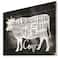 Designart - Beef cutting scheme chalk - Farmhouse Animal Painting Print on Natural Pine Wood